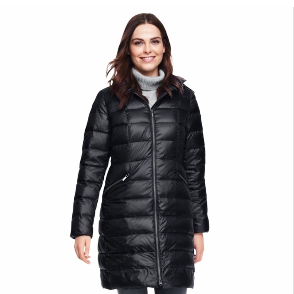 Lands' End Women's Black Puffer Jacket